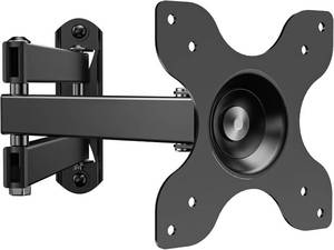 lot 43773 image: TV Wall Mount Articulating LCD Monitor Full Motion 15 inch Extension Arm Tilt Swivel for Most 13 to 32 inch LED TV Flat Panel Screen with Mounting Holes up to 100x100mm (1330LM), Black - Retail $14