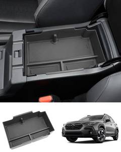 lot 43791 image: 2024 2025 2026 Crosstrek Center Console Organizer for Subaru Crosstrek (BasePremiumSportLimitedWilderness), 2025 Crosstrek Console Tray 2026 Crosstrek & Impreza Accessories (with Black Mats) - Retail $16