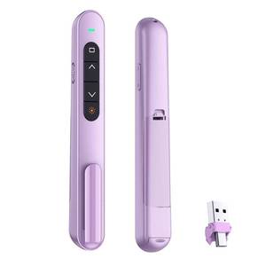 lot 43794 image: Presentation Clicker for PowerPoint, RF 2.4GHz USB C Wireless Presenter Remote with Volume Control, PowerPoint Clicker Slide Advancer for Mac, Windows, Laptop, Keynote - Retail $20