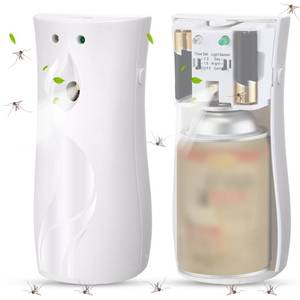 lot 43800 image: Automatic Fly Spray Dispenser Mosquito Flying Insect Control Metered Air Freshener Spray Dispenser for Summer Bathroom Room Country Vet Supplies (Liquid Not Included) - Retail $8