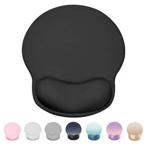 lot 43808 image: Ergonomic Mouse Pad with Wrist Rest, Large Mousepad(10.6 x 9), Wrist Support Mouse Mat with Non-Slip Base, Pain Relief for Laptop & Computer (Black) - Retail $12