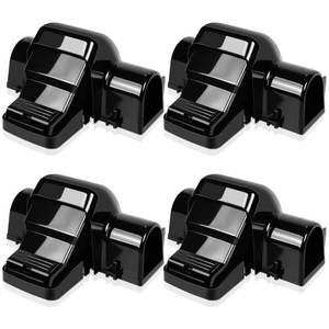 lot 43819 image: 4 Pack Powerful Rat Traps with Dual Tunnels Design, Quick Humane Kill Mouse Snap Trap Safe for Pet & Kids, Reusable Chipmunk Rats Traps for Outdoor Indoor Garden Basement Yard, Easy to Set - Retail $33