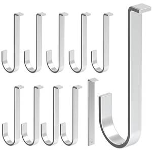 lot 43828 image: Aluminum Alloy No Damage Vinyl Siding Hooks Hangers with 1 pcs Crowbar, for Hanging Outdoor Decor (10 pcs) - Retail $12