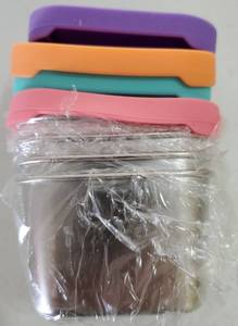 lot 43834 image: 4Pack 6oz Reusable Stainless Steel Snack Containers for Kids, Easy Open Leak Proof Metal Small Toddler Snack Containers with Silicone Lids, Stackable Metal Toddler Lunch Box for Daycare School Travel - Retail $9