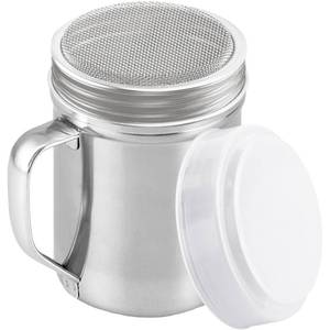 lot 43848 image: Powdered Sugar Shaker Duster - With Handle - Cinnamon Shaker For Coffee Bar - Fine Mesh Dredge - 6 ounce  Style Fine - Retail $8