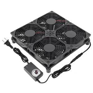 lot 43853 image: Router Laptop Cooling pad 4X 120mm Computer Fan with AC Plug Variable Speed Fan for DIY Electronics TV Box Cabinet Computer Game Equipment Cooing - Retail $38