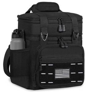 lot 43866 image: Lunch-Box-Cooler-Bag - Insulated Tactical Lunchbox for Men Women - Large Lunch Pail for Adults Work Outdoor Shifts Trips with American Flag - Retail $37