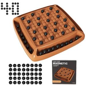 lot 43891 image: Magnet Game, Magnetic Game Chess 40 Pieces, Family Games for Kids and Adults, Board Game for Kids 8-12 Family Games Night 2-4 Players, Gifts for Teens Kid (Brown) - Retail $27