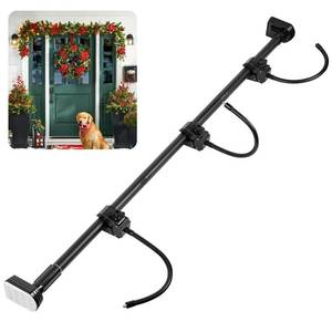 lot 43892 image: Garland Hanger for Front Door Frame, Adjustable Fits 18-80 Doors Heavy-Duty Christmas Halloween Decoration Holder for Wreaths, Lights & More  No Screws, Drilling, Glue-Damage-Free - Retail $40