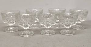 lot 431 image: Set of 7 Clear Glass Dessert Cups