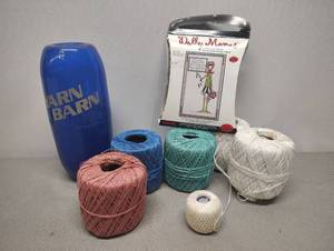 lot 455 image: Spools of Yarn Yarn Barn and Dolly Mamas Cross Stitch Kit