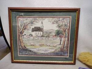 lot 521 image: 2 ft 20 inches Framed Psalm 23 1