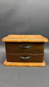 lot 101 image: Wooden Jewelry Box with Drawer and Ring Cubby.