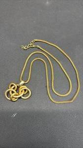 lot 106 image: Gold Tone Snake Chain Sweater Necklace with Circle Charms