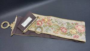 lot 113 image: Tapestry Bell Pull 40inches Long with Brass Fittings