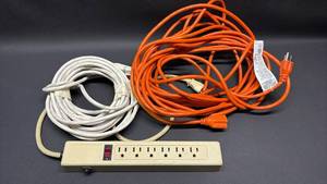 lot 137 image: Extension Cord Bundle with Power Strip