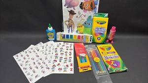 lot 143 image: Disney and Pixar Stickers and Art Bundle with Crayon Sharpener Figure