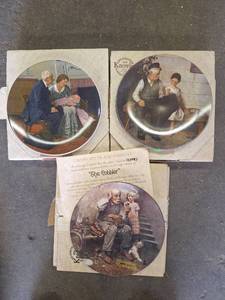lot 216 image: Three Norman Rockwell Collector Plates