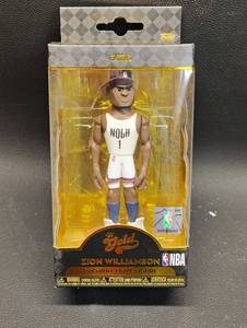 lot 29 image: Funko Gold NBA Zion Williamson Premium Vinyl Figure In Original Package