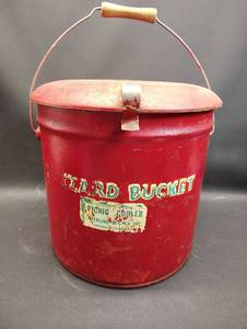 Vintage Red Metal Sterling Blizzard Bucket Picnic Cooler.