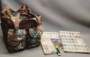 lot 46 image: Collection of Jewelry Making Supplies and Storage Bag
