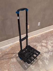 lot 60 image: Folding Hand Truck Dolly with Blue Handles
