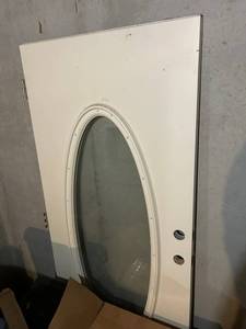 lot 100 image: 36x80 Exterior Door with Oval Glass