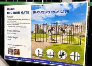 lot 154 image: Pair of Iron Security Gate - 165 inch Industrial Grade