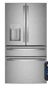 GE Profile ENERGY STAR 27.9 Cu. Ft. Smart Fingerprint Resistant 4-Door French-Door Refrigerator with Door In Door - Retail: $4,399
