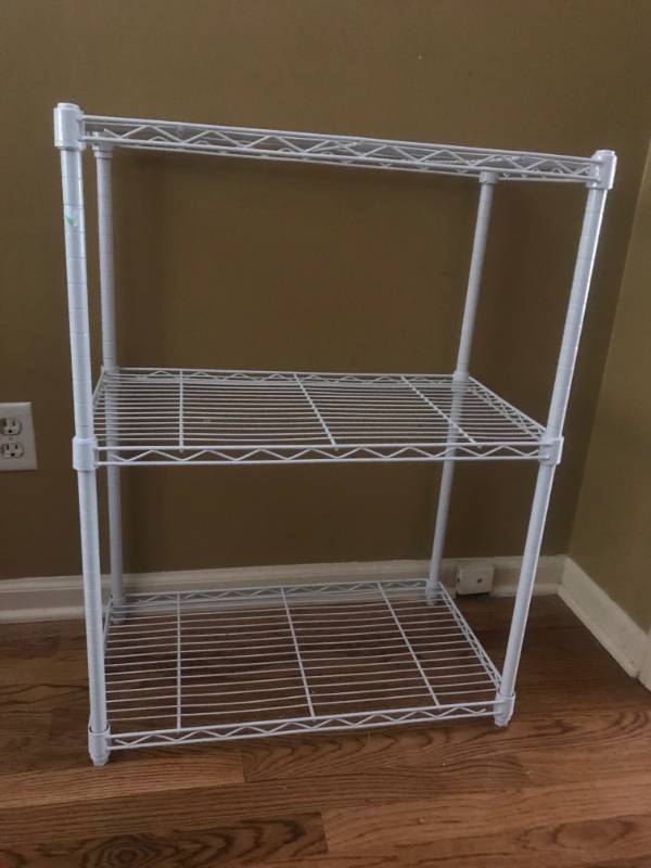 lot 55 image: White WireMetal Shelf