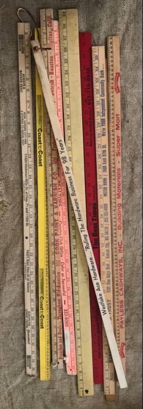 lot 76 image: Vintage yardsticks
