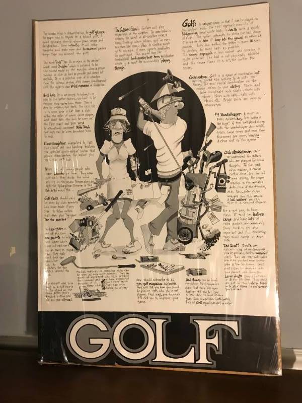 lot 107 image: Entertaining Golf Poster