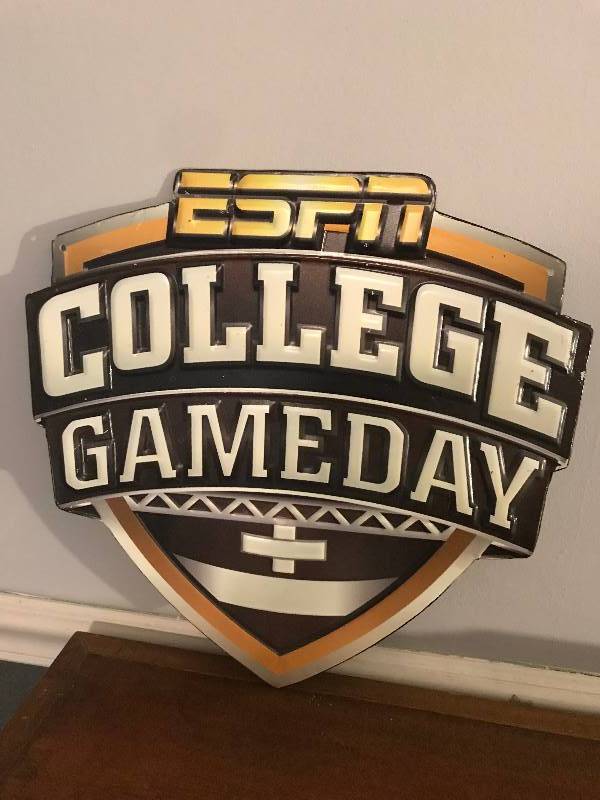 lot 110 image: ESPN College Gameday Metal Wall Dcor