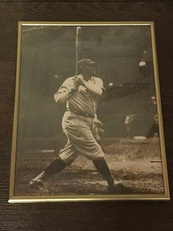lot 111 image: Babe Ruth framed photo