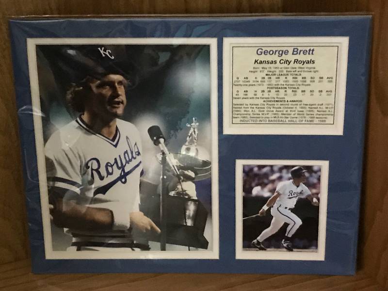 lot 132 image: Kansas City Royals George Brett MVP 11 x 14 unframed matted photo collage by Legends Never DieSports1011