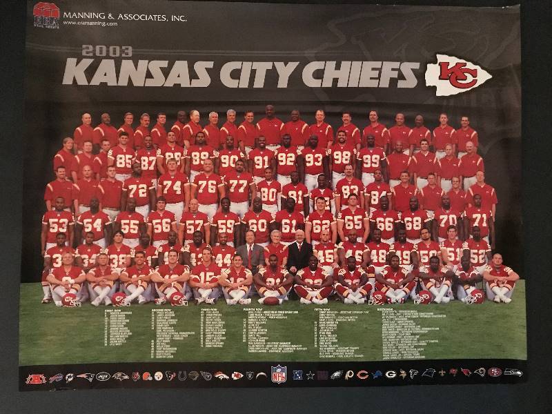 lot 137 image: 2003 Kansas City Chiefs Team Poster