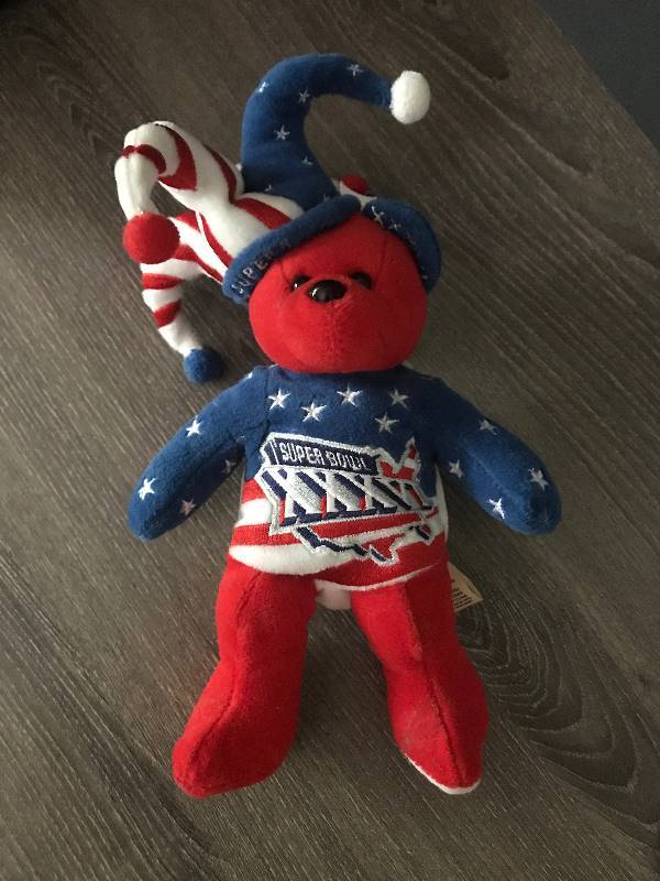 lot 154 image: Superbowl XXXVI Teddy Bear