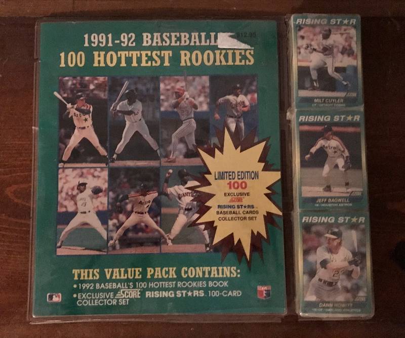 lot 167 image: 1992 Baseballs Hottest Rookies Value Pack Baseball Cards