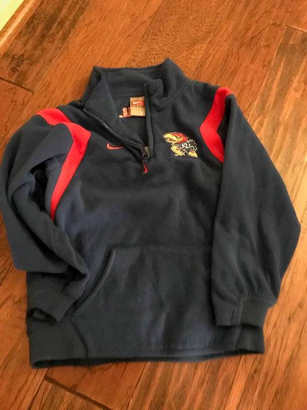 lot 194 image: Kansas University (KU) Jayhawk fleece youth pullover Size 6