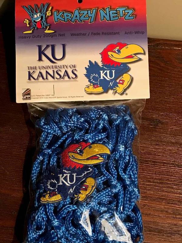 lot 197 image: Kansas University (KU) Jayhawks basketball net