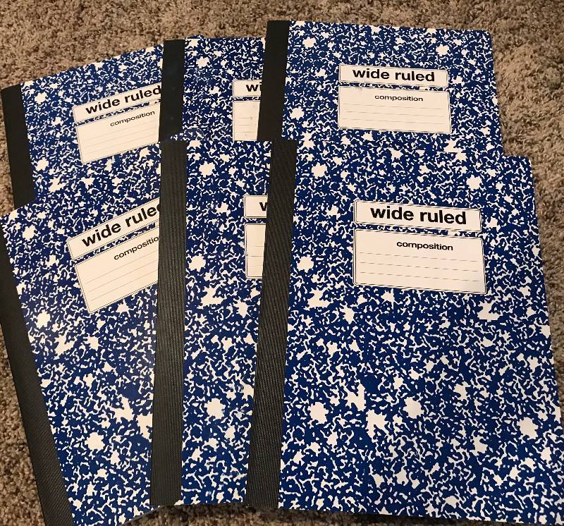 lot 233 image: Wide Ruled Composition notebooks--set of 6