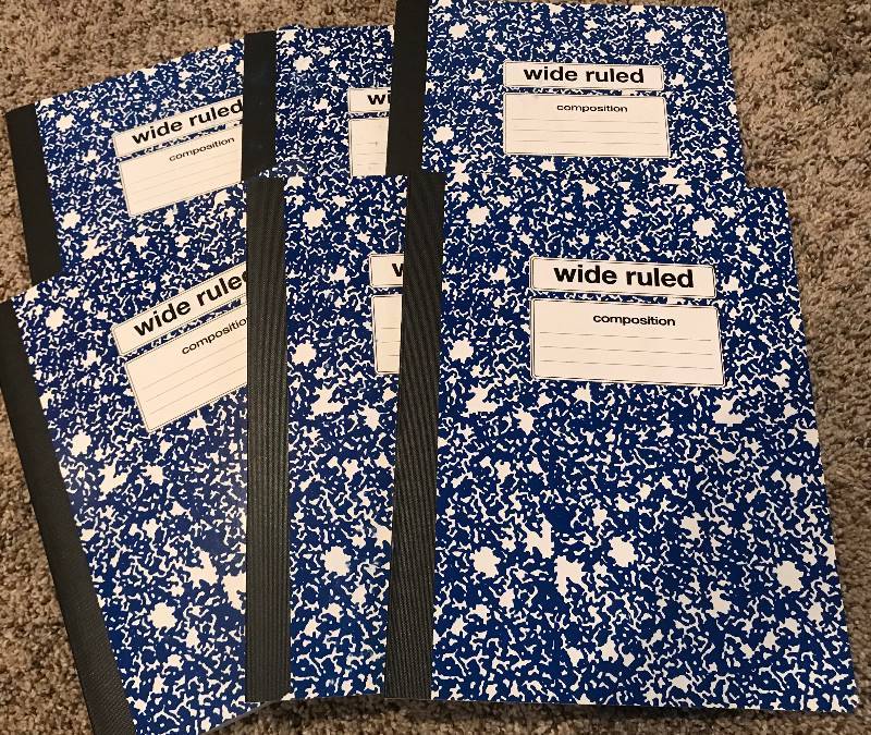 lot 234 image: Wide Ruled Composition notebooks--set of 6