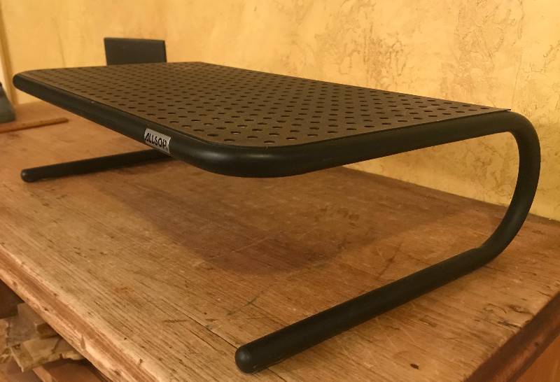 lot 235 image: Metal electronics Stand for monitor, DVD Player, keyboard, etc.