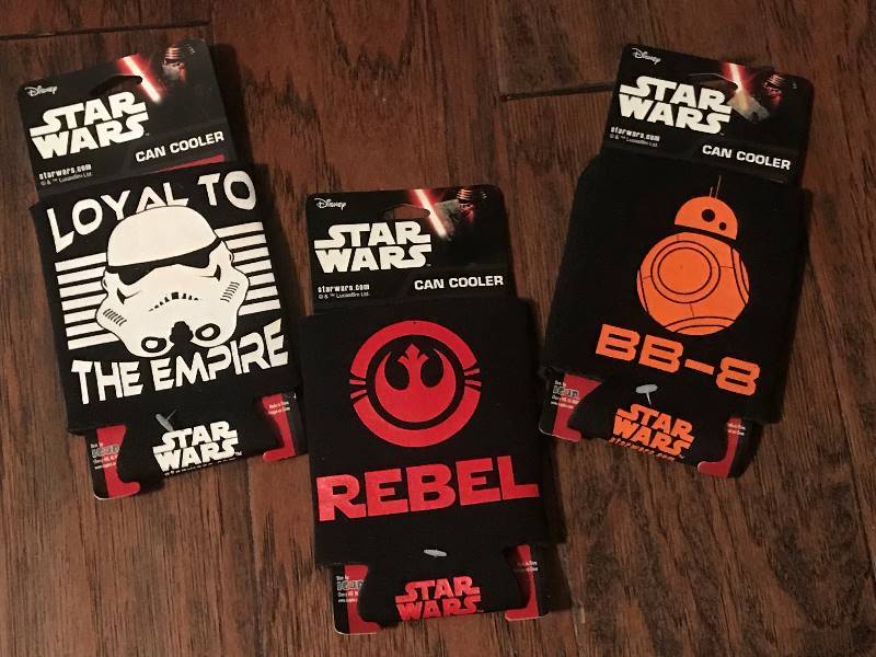 lot 249 image: Set of 3 Star Wars theme Can Coolers including BB-8