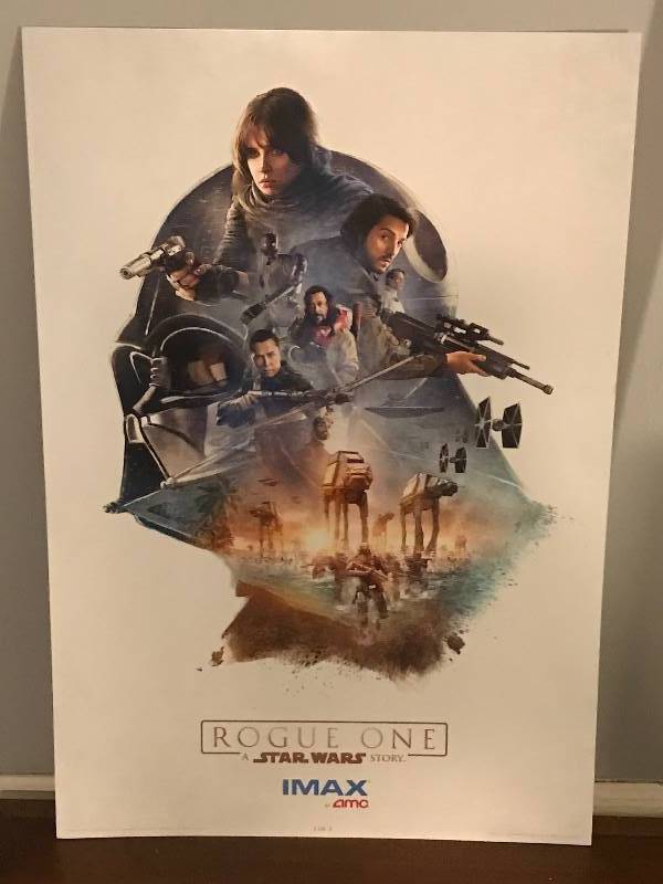 lot 253 image: Rogue One Star Wars IMAX Star Wars Cardboard Poster