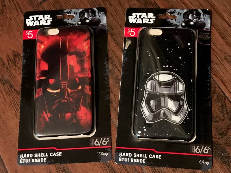 lot 257 image: Star Wars Apple iPhone Cell Phone Covers-Darth Vader and Storm Trooper