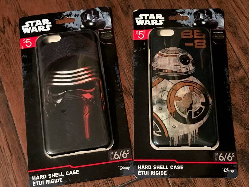 lot 258 image: Star Wars Apple iPhone Cell Phone Covers-Kylo Ren and BB-8