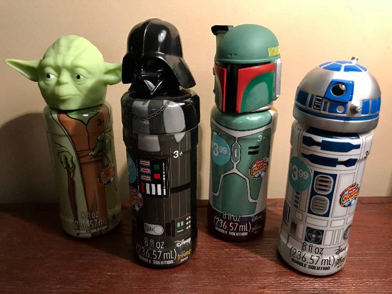 lot 265 image: Star Wars Figures (bubbles)--two of the bottles still full