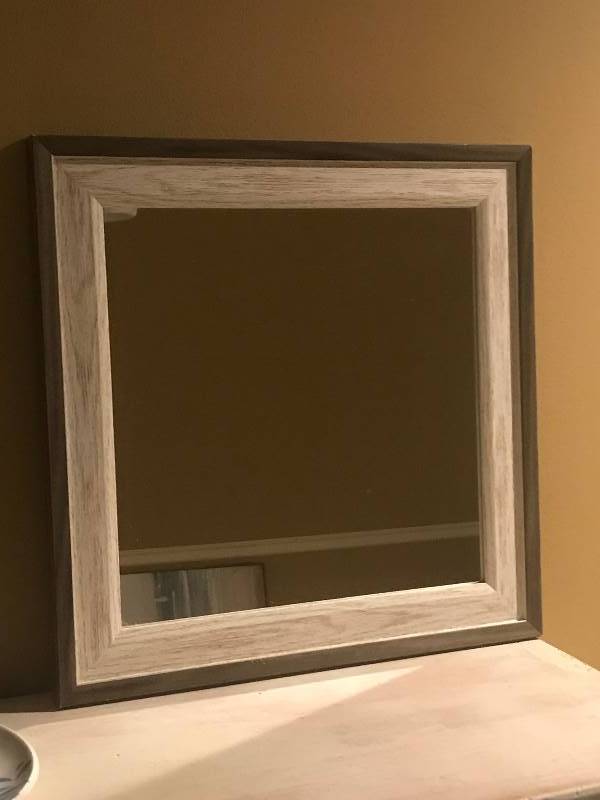 lot 273 image: Wood (distressed) frame Mirror
