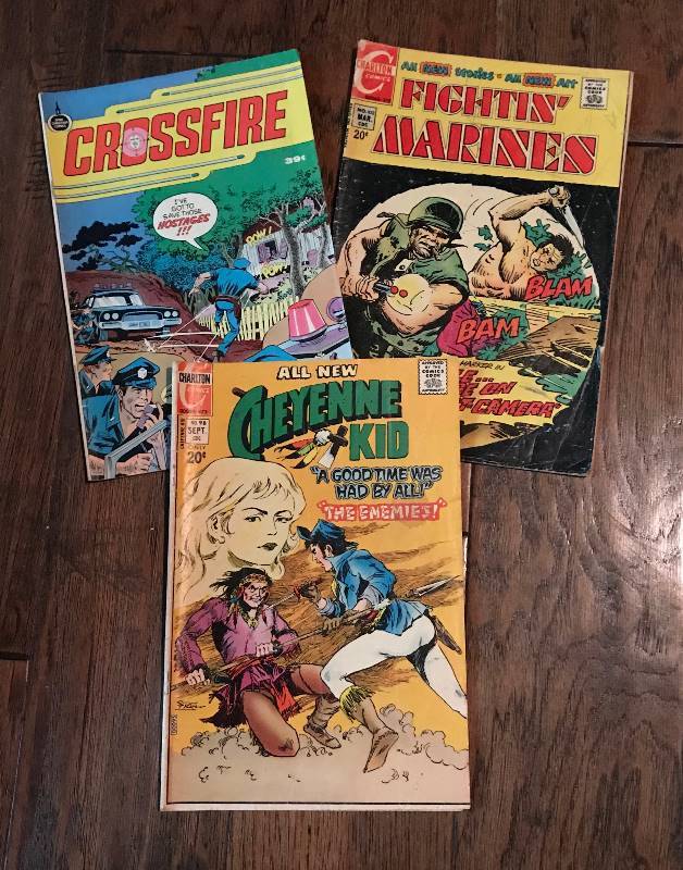 lot 287 image: Charlton Comics-Fightin Marines, Crossfire, and Chyenne Kid